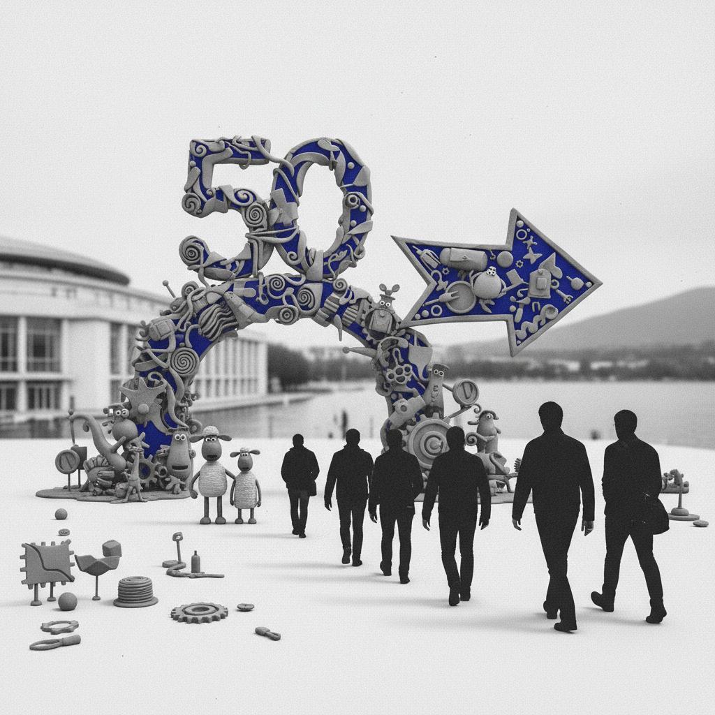 Aardman presenterar nya projekt och firar 50 år på Annecy-festivalen – redaktionell illustration