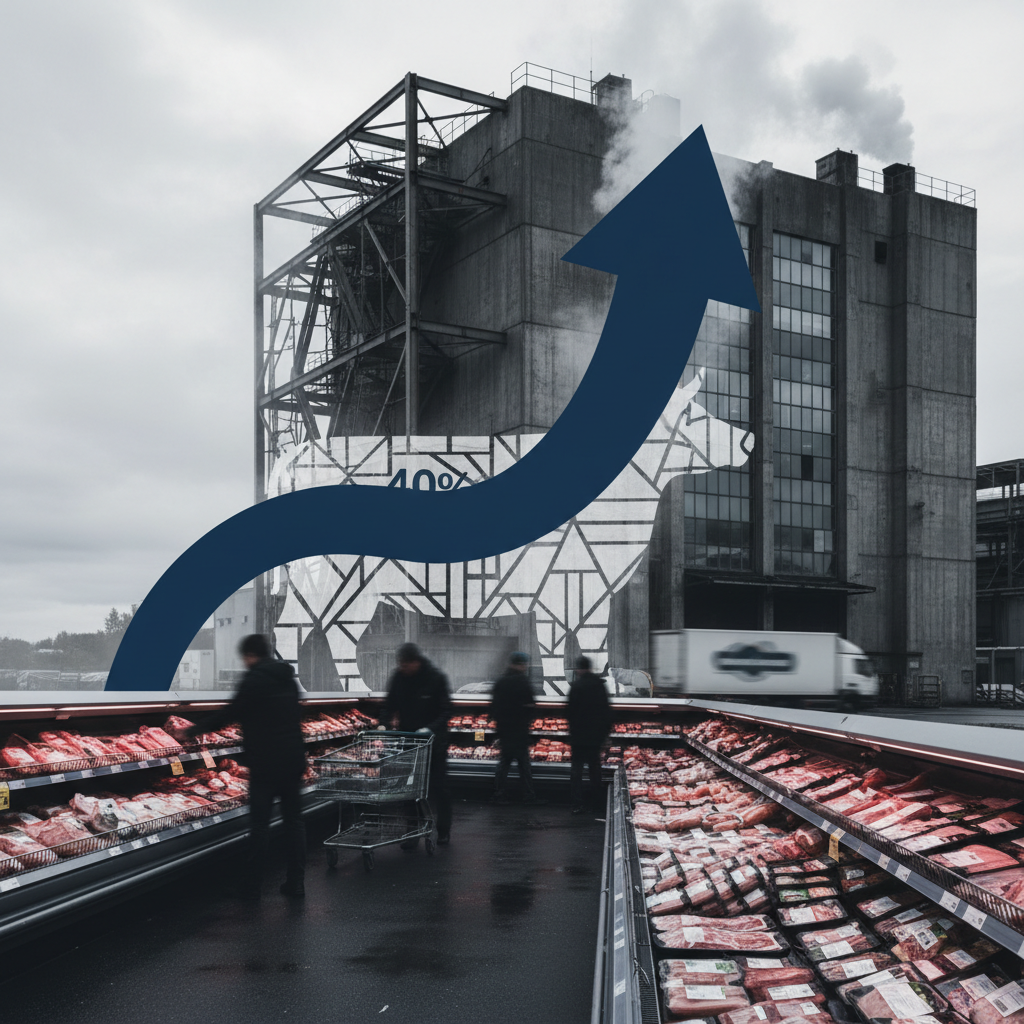 Aldi Süd ökar andelen kött med högre djurskyddsstandard – redaktionell illustration