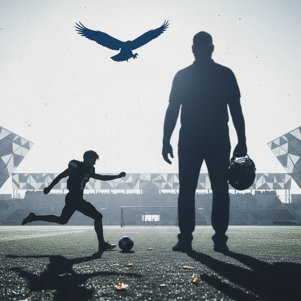 Alex Freeman: Fotbollskarriär i skuggan av NFL-pappa – redaktionell illustration