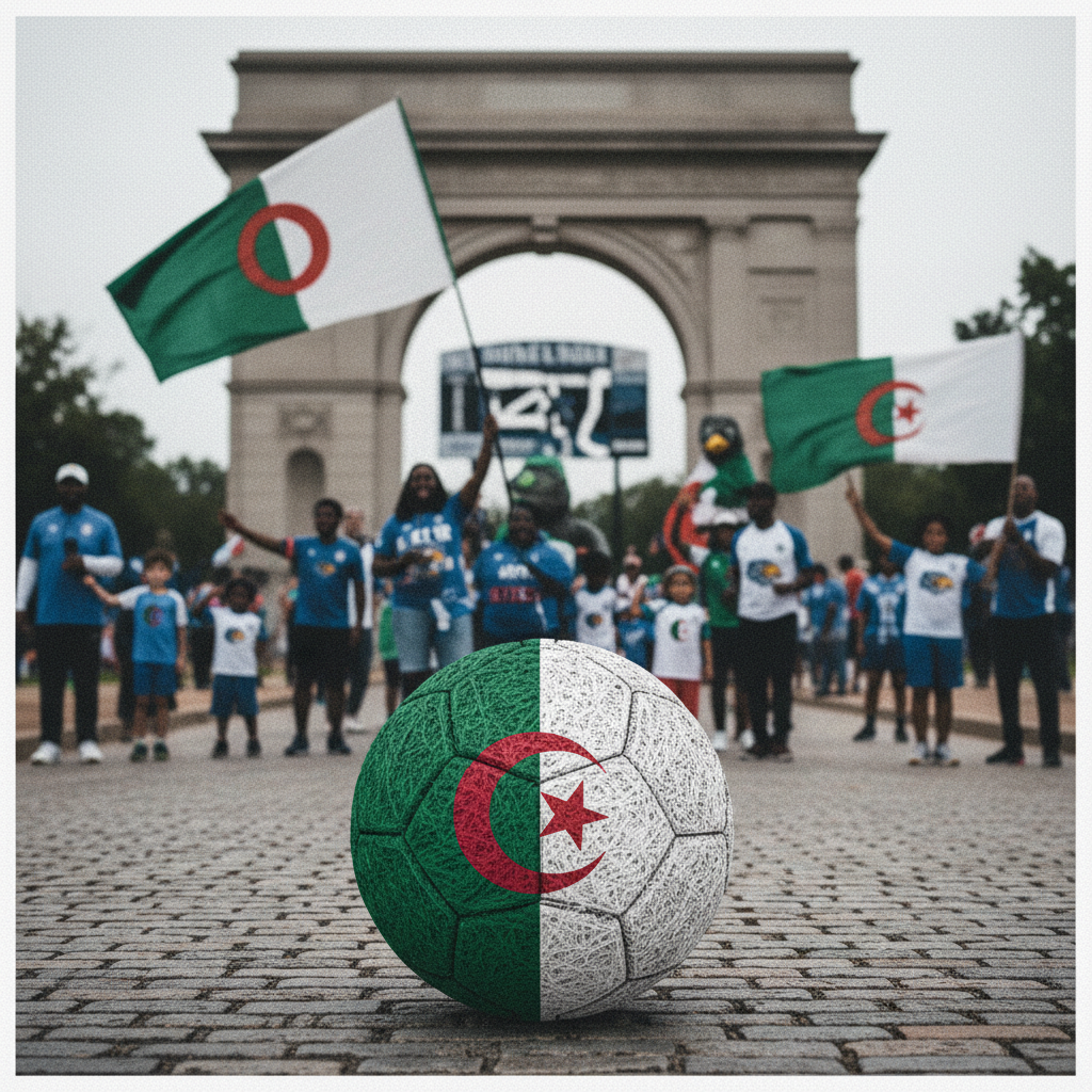 Algeriet och Kansas: Ovänliga partnerskapet som erövrade fotbollsvärlden – redaktionell illustration