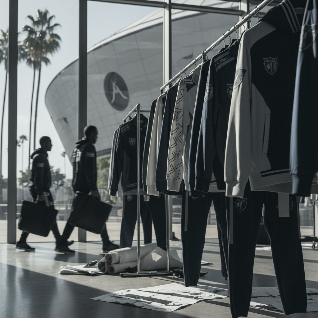 AMIRI lanserar kollektion inför fotbolls-VM i Los Angeles 2026 – redaktionell illustration