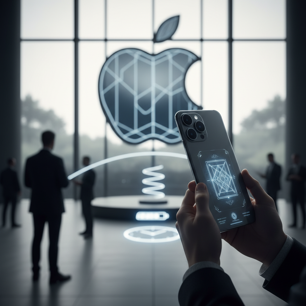 Apple utvecklar iPhone Air med dubbla kameror och nya iOS-funktioner – redaktionell illustration