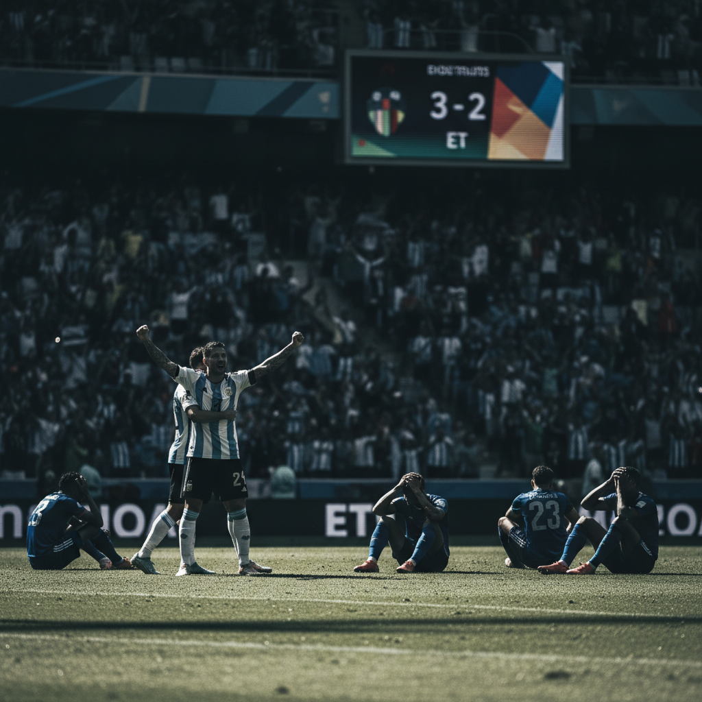 Argentina vidare efter dramatisk VM-match mot Kap Verde – redaktionell illustration