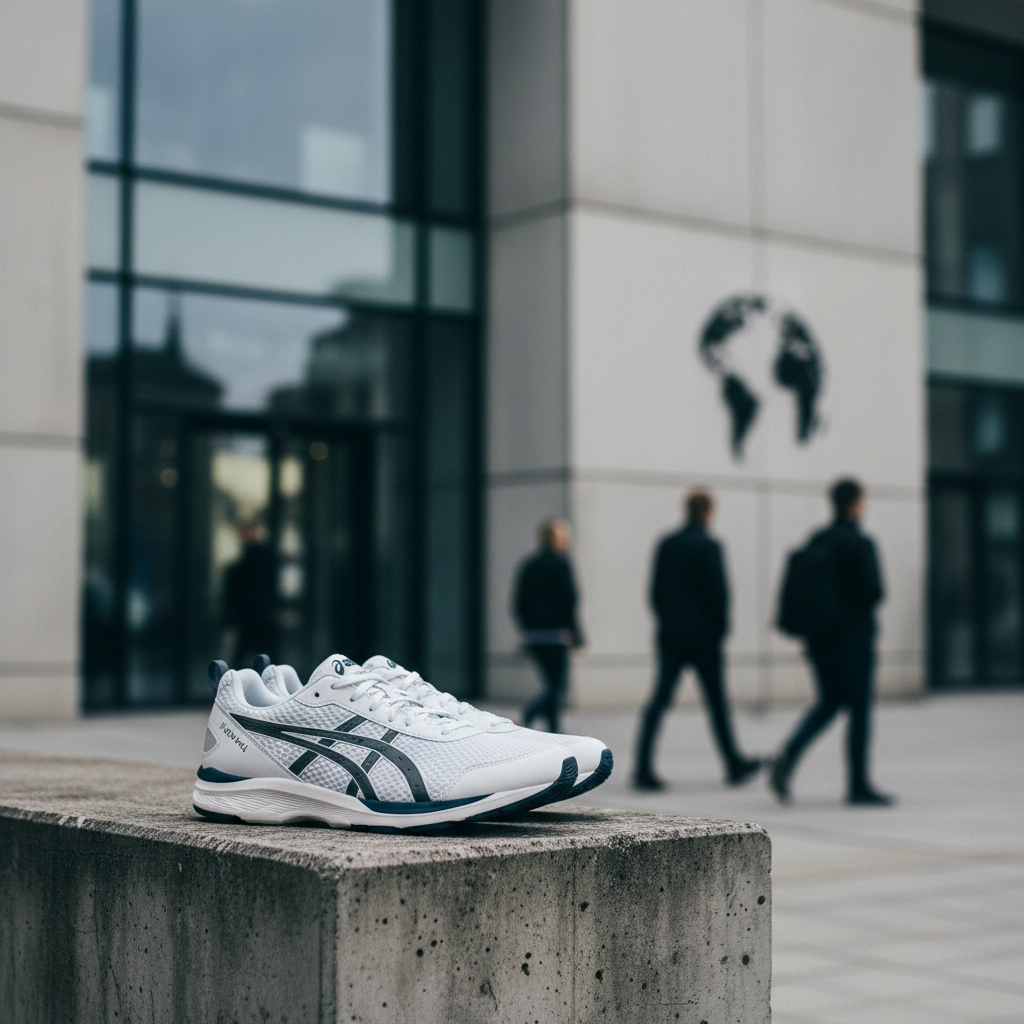 Asics lanserar nya platta sneakers: Gel-Phai Z – redaktionell illustration