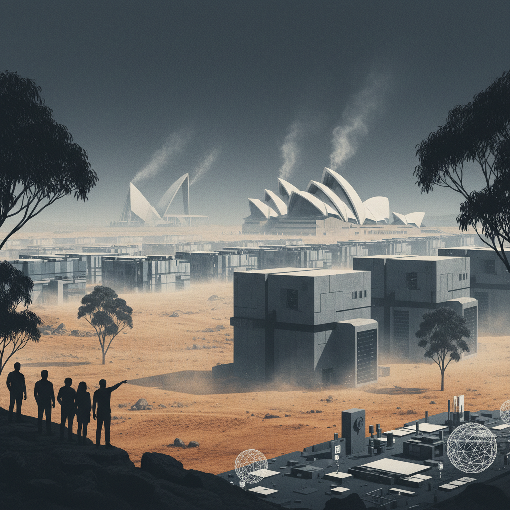 Australien upplever datacenterboom med miljömässiga konsekvenser – redaktionell illustration