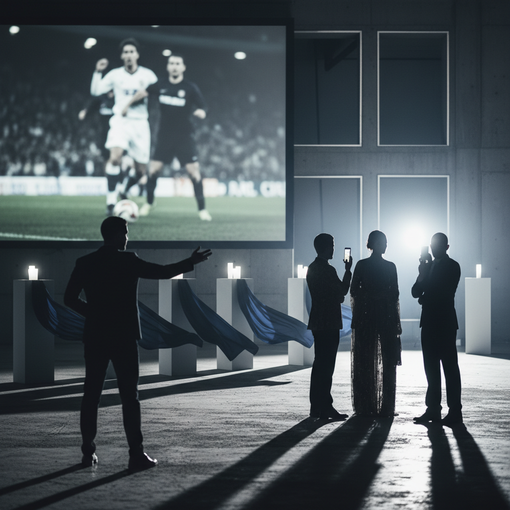 Bojan Djordjic kritiserar kändisnärvaro vid fotbolls-VM – redaktionell illustration