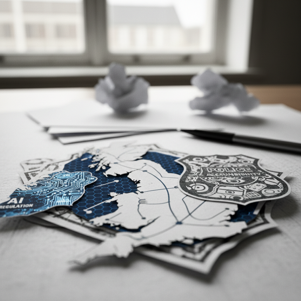 Today's Editorials: AI Regulation, UK Devolution, and Police Accountability Debates – redaktionell illustration