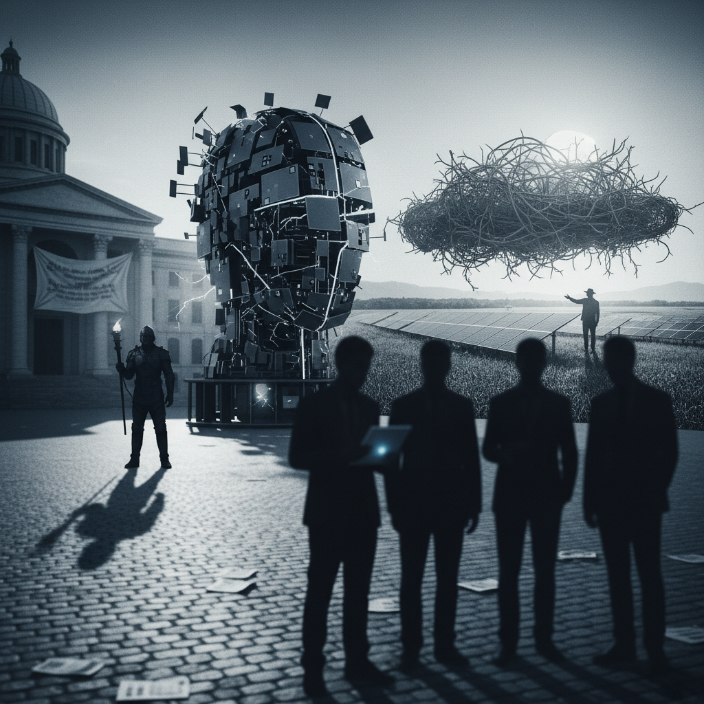 Today's Editorials: AI failures, far-right politics, and solar energy myths – redaktionell illustration