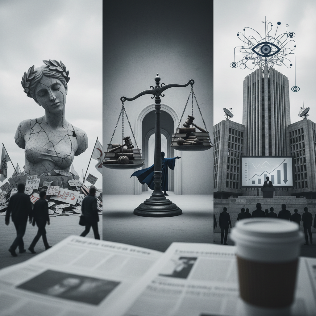 Today's Editorials: Waning 'Woke' Discourse, Judicial Ethics, and Federal Overreach – redaktionell illustration