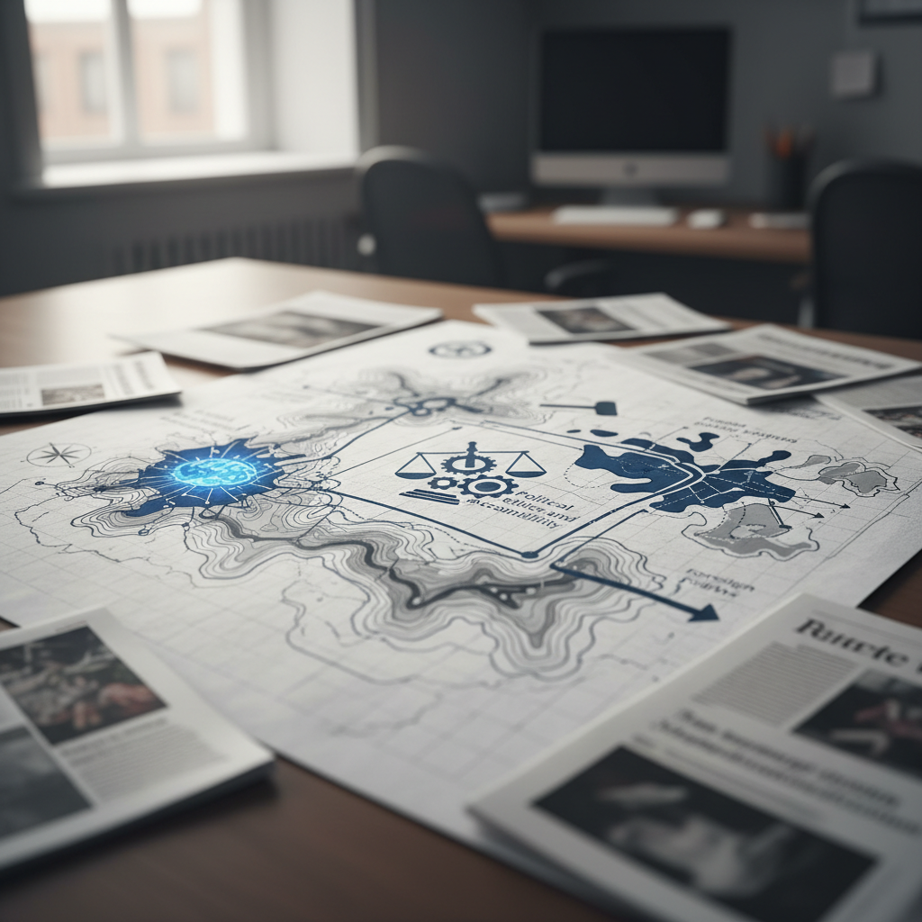 Today's Editorials: AI's legal and ethical frontiers, political ethics, and foreign policy shifts – redaktionell illustration