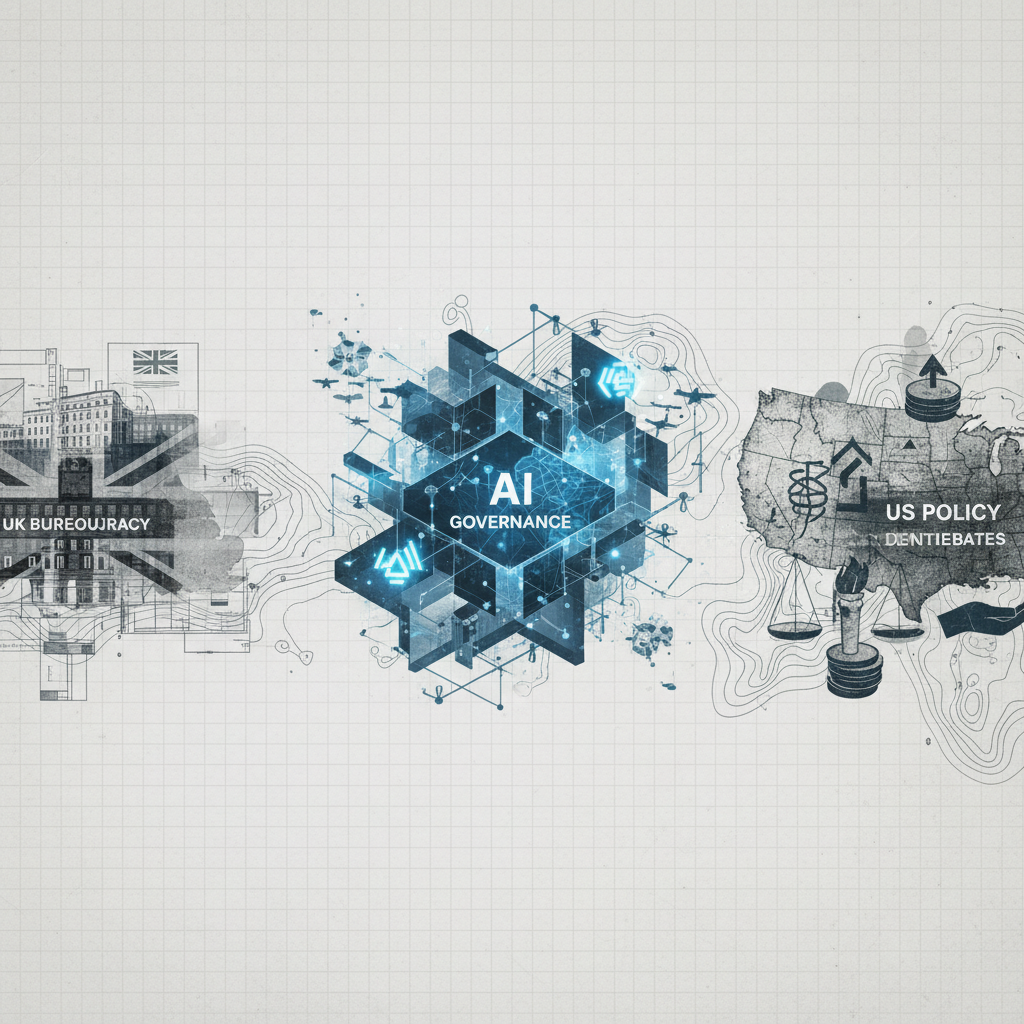 Today's Editorials: AI Governance, UK Bureaucracy, and US Policy Debates – redaktionell illustration