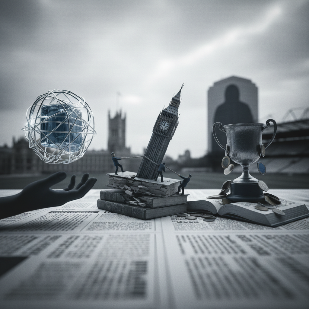 Today's Editorials: AI regulation, UK politics, and corporate accountability in sports – redaktionell illustration