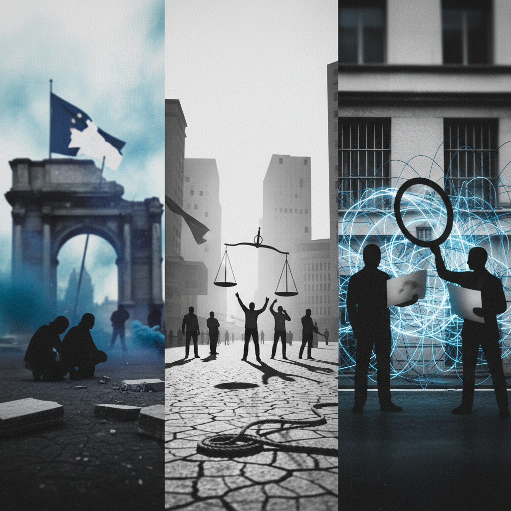 Today's editorials: French unrest, Latin American austerity, US regulatory battles – redaktionell illustration