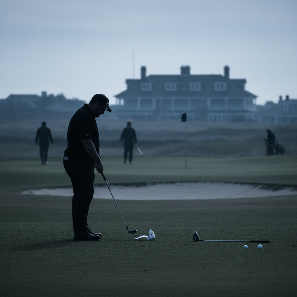 DeChambeau missar cutten i US Open, fortsätter svacka – redaktionell illustration