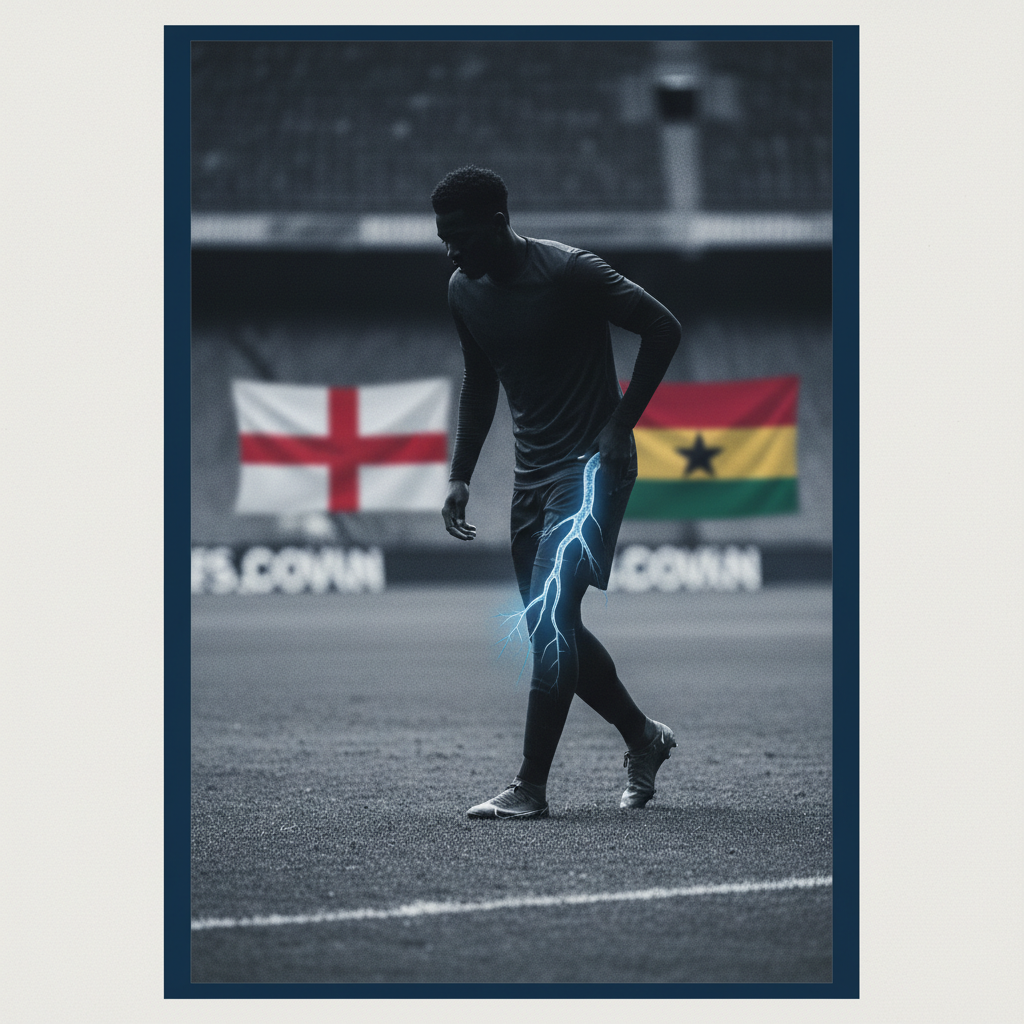 Declan Rice spelar med smärta men förväntas vara redo för England mot Ghana – redaktionell illustration