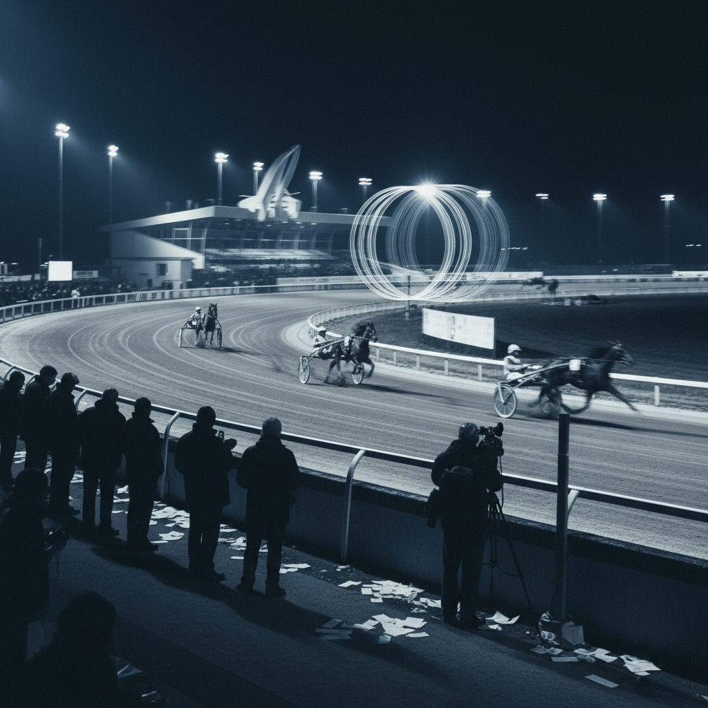 Dubbla banrekord och skrällseger under V85-kvällen – redaktionell illustration