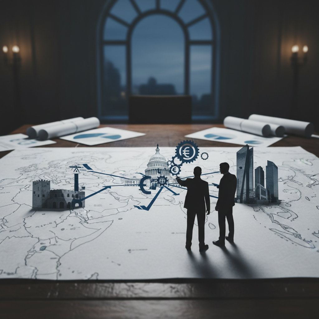 Analyzing Security Alliances and Financial Conflicts in Oman and South Korea – redaktionell illustration
