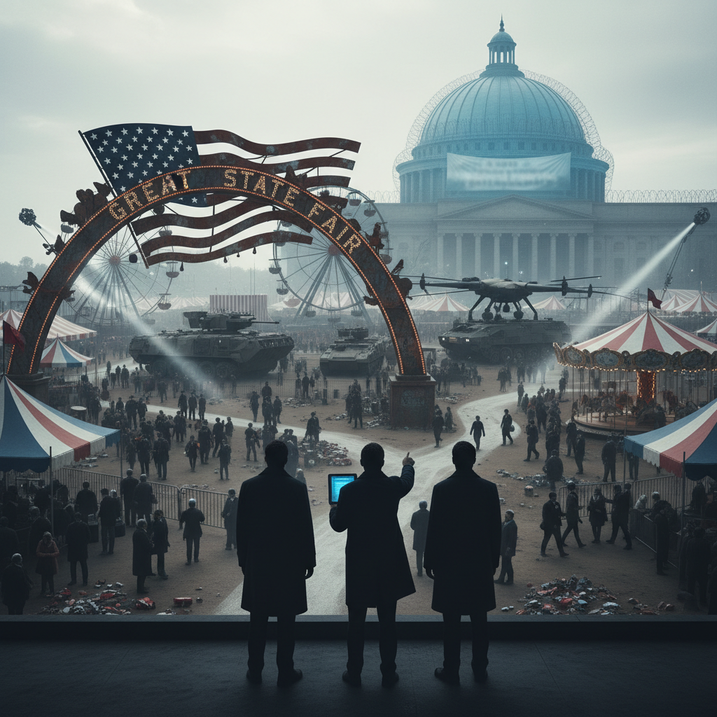 Appraising the "Great America State Fair" at the Semi-Quincentennial – redaktionell illustration