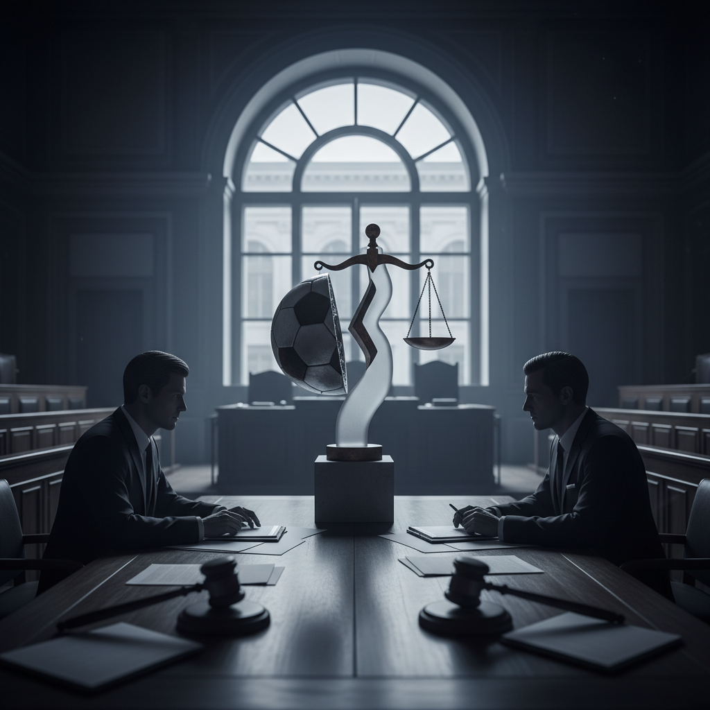 Debating the Legality of Folarin Balogun’s Overturned Red Card – redaktionell illustration