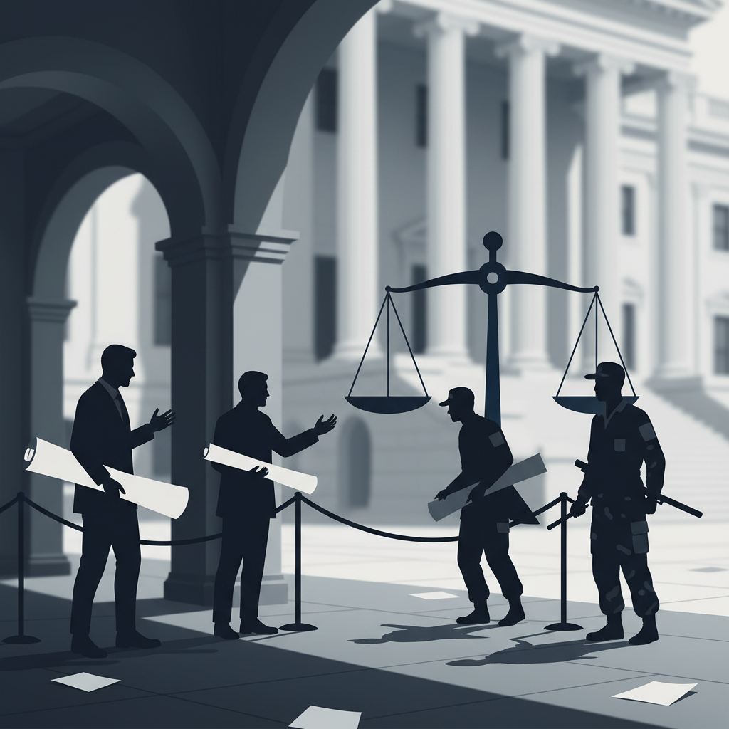 Debating the Risk of Federal Intervention at American Polling Places – redaktionell illustration