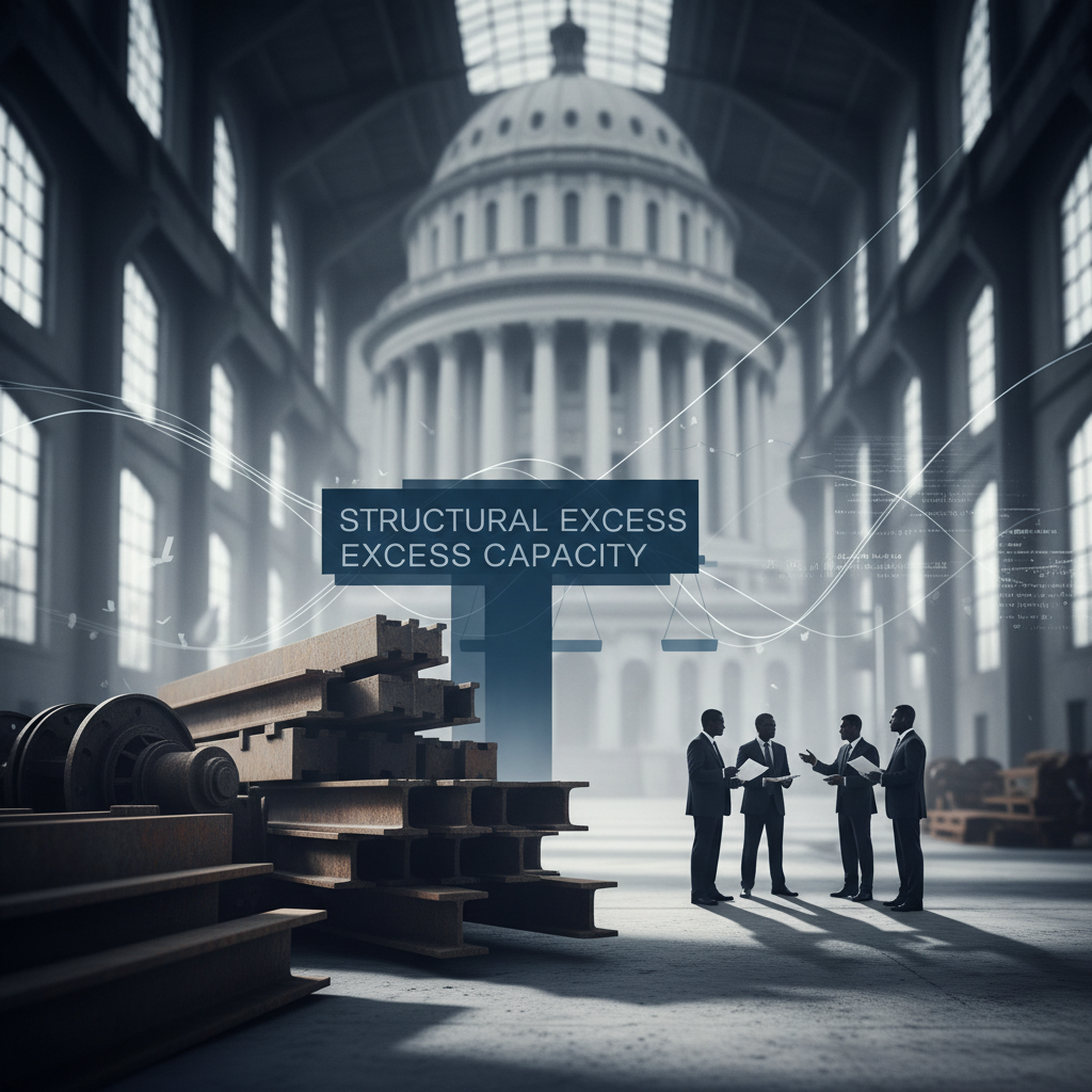 Economic and Legal Debates Over Structural Excess Capacity Tariffs – redaktionell illustration