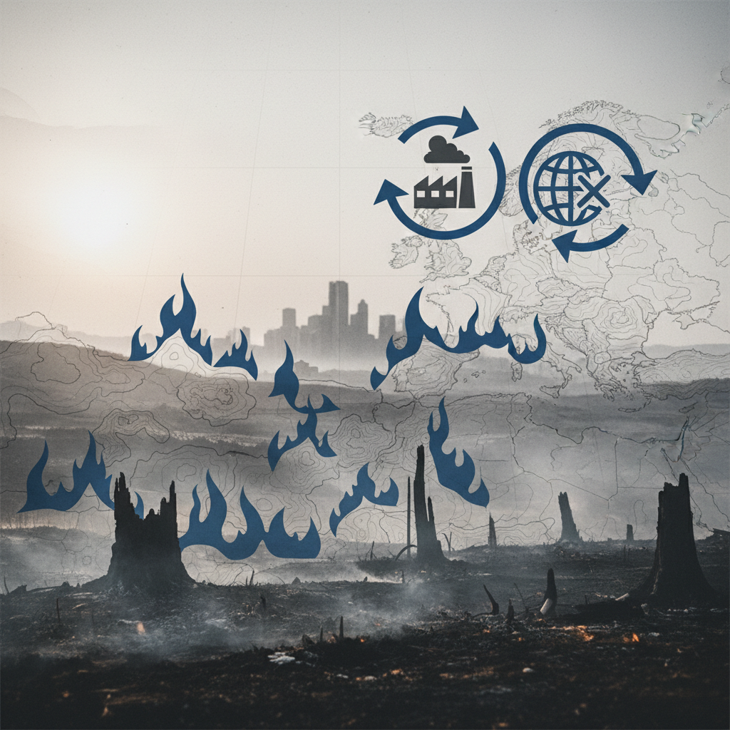 Escalating European Wildfires and the Political Response – redaktionell illustration