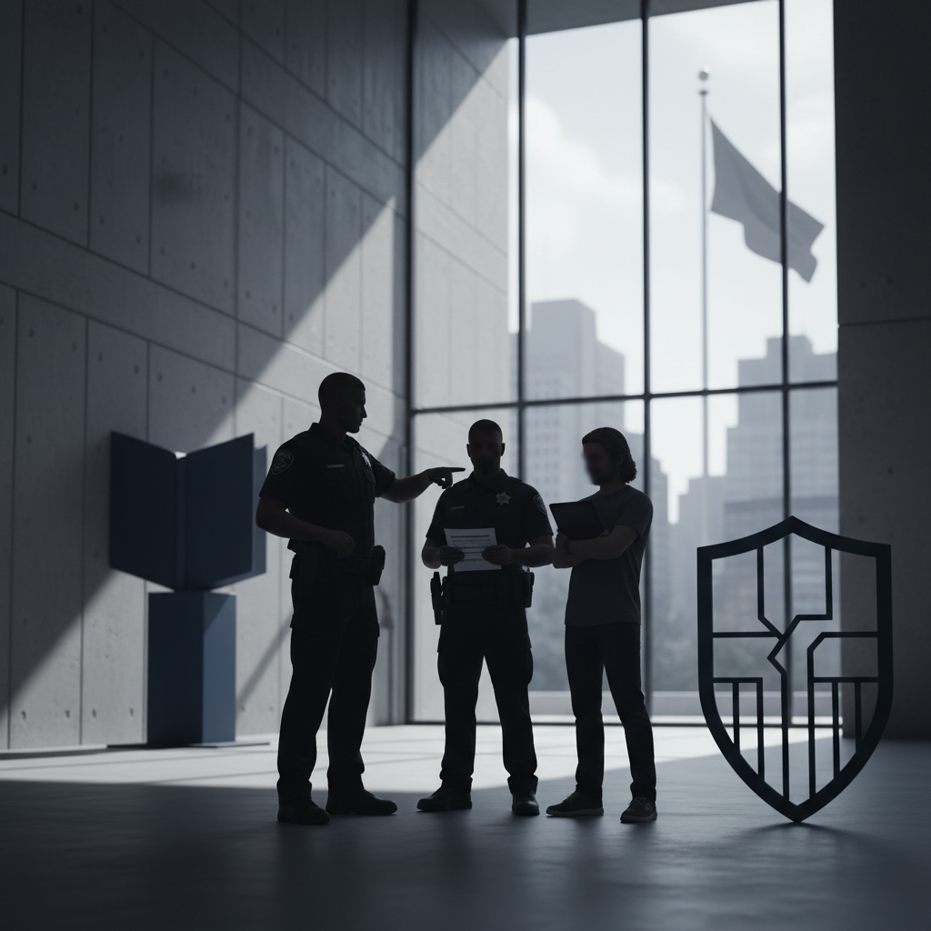 Federal Law Enforcement and the Bounds of Protected Political Speech – redaktionell illustration