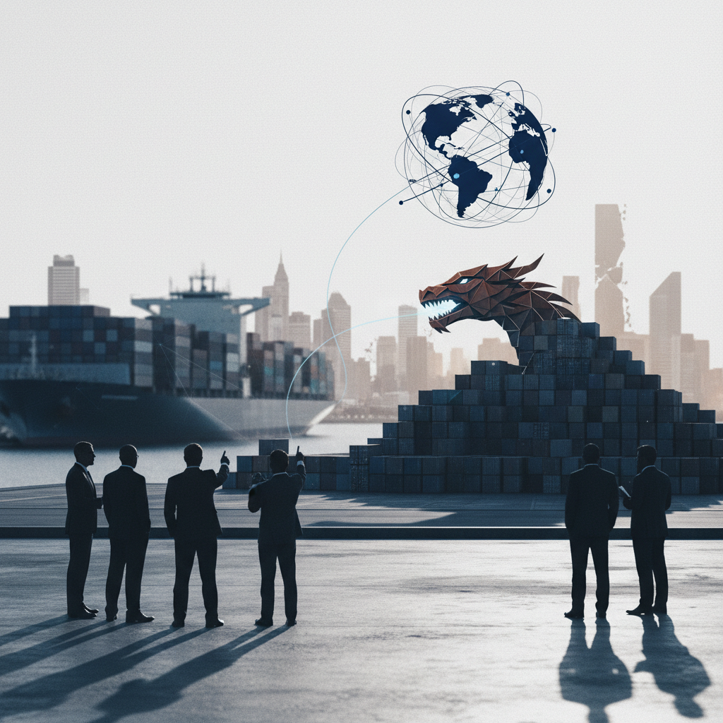 Global Perspectives on the Impact of China’s Excess Savings and Trade Surplus – redaktionell illustration