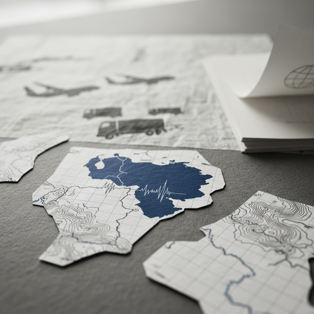 International Responses to Venezuela’s Earthquake Crisis – redaktionell illustration