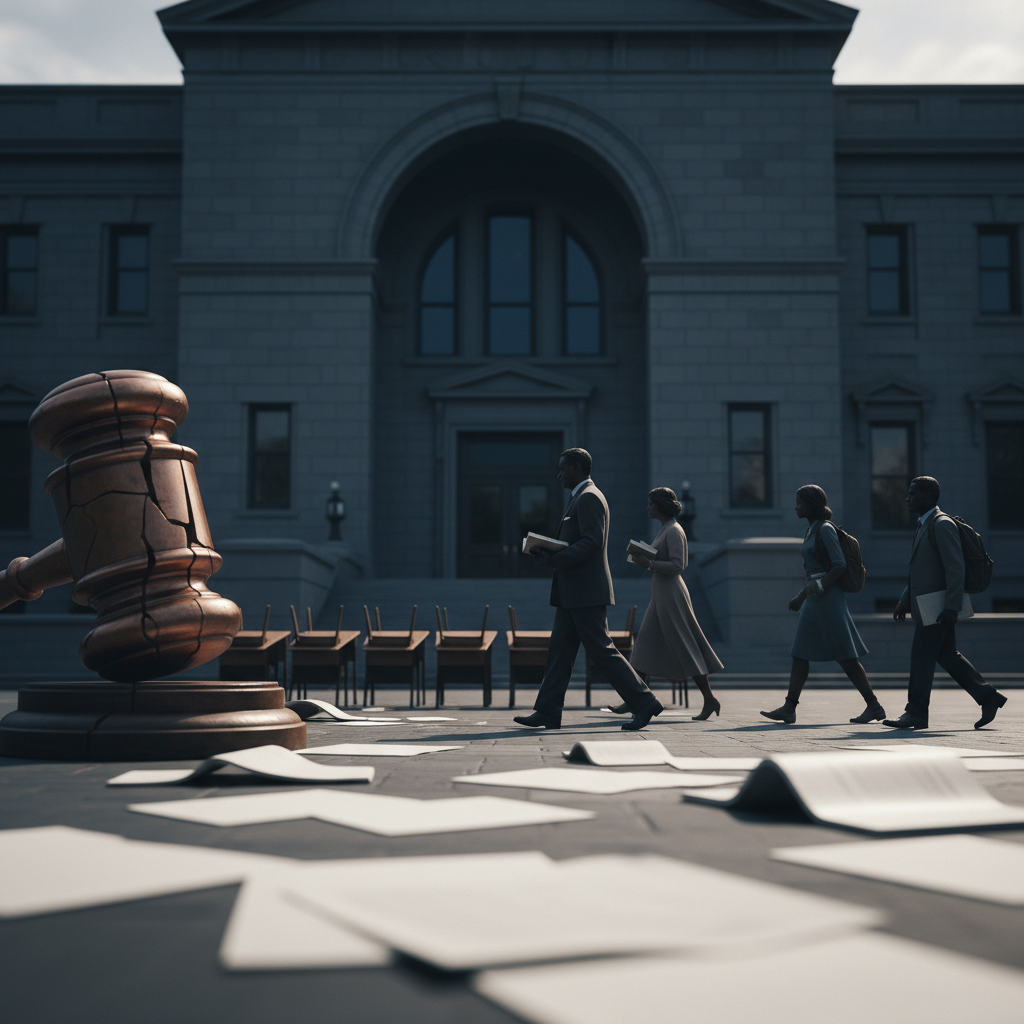 Judicial Overrides of Local School Board Decisions in History – redaktionell illustration