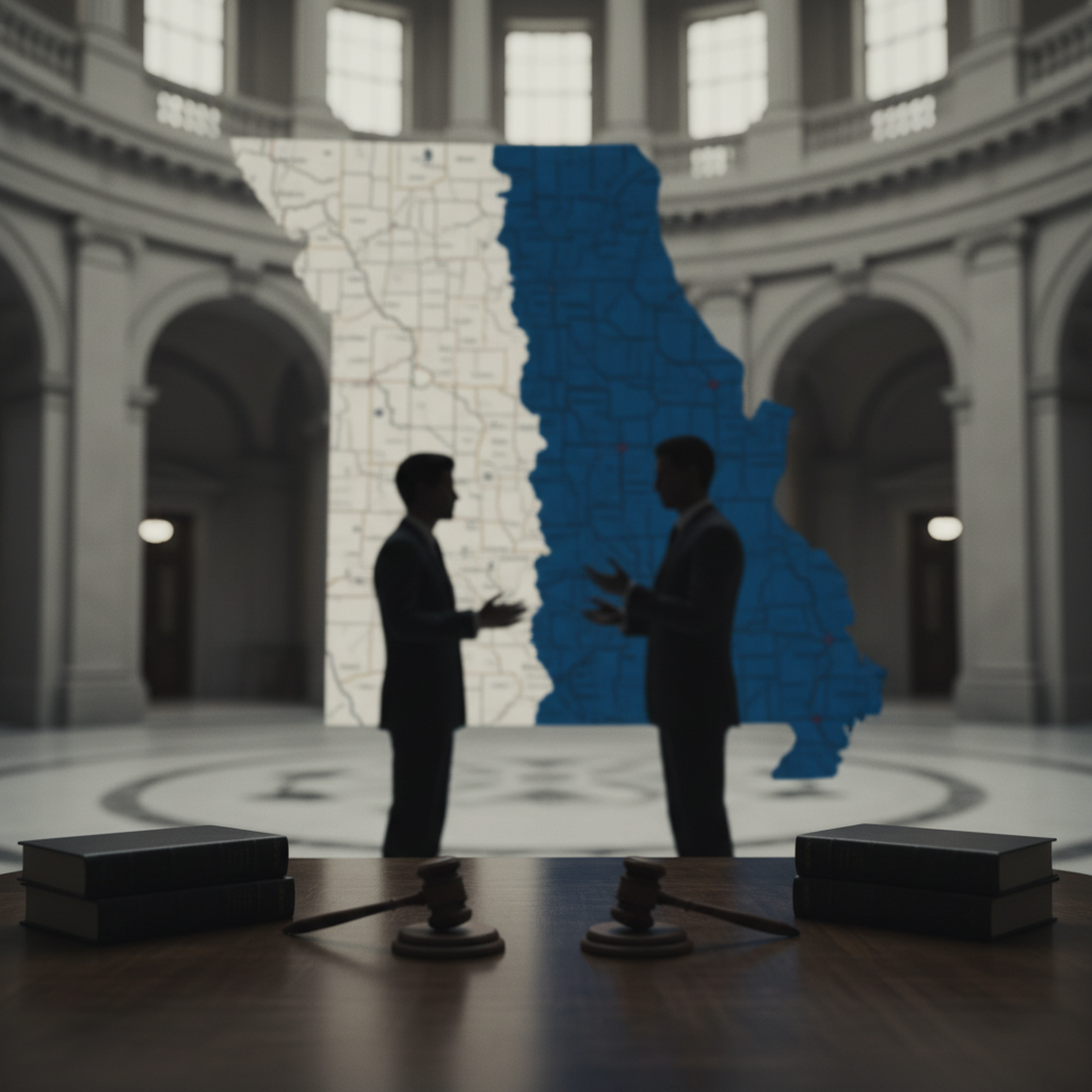 Navigating the Jurisdictional Standoff in Missouri Redistricting – redaktionell illustration