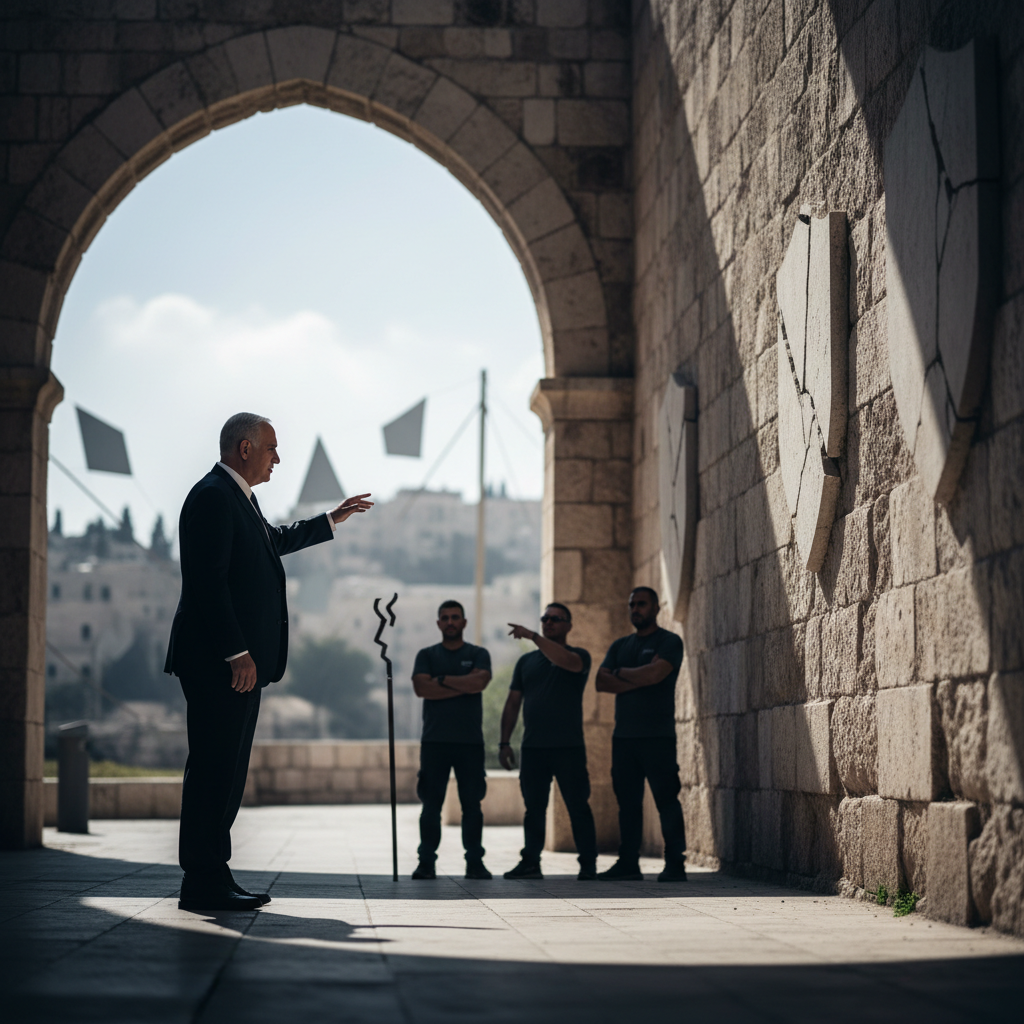 Netanyahu’s Security Narrative and the Challenge of the Israeli Opposition – redaktionell illustration