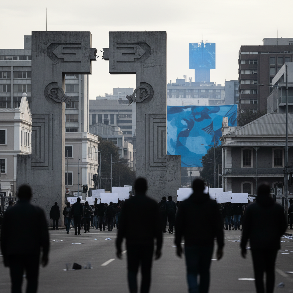 South Africa’s Liberal Identity Tested by Rising Xenophobic Sentiment – redaktionell illustration