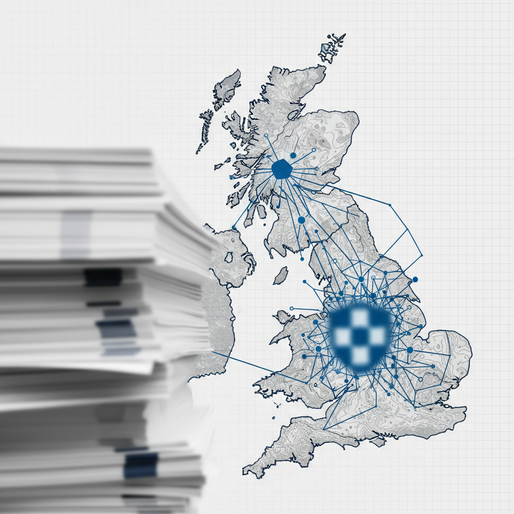 The Debate Over Palantir’s Integration Into the British State – redaktionell illustration