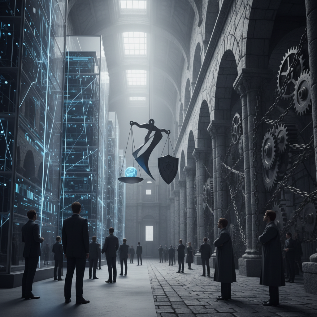 The Dueling Visions of Artificial Intelligence and Market Regulation – redaktionell illustration