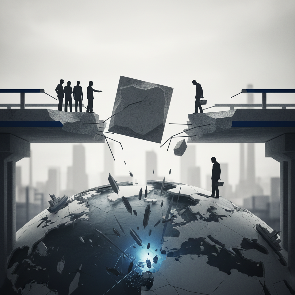 The Economic Implications of Cutting Global Trade Ties – redaktionell illustration