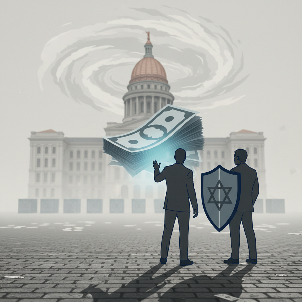 The Financial Battle for Michigan’s Democratic Primary – redaktionell illustration