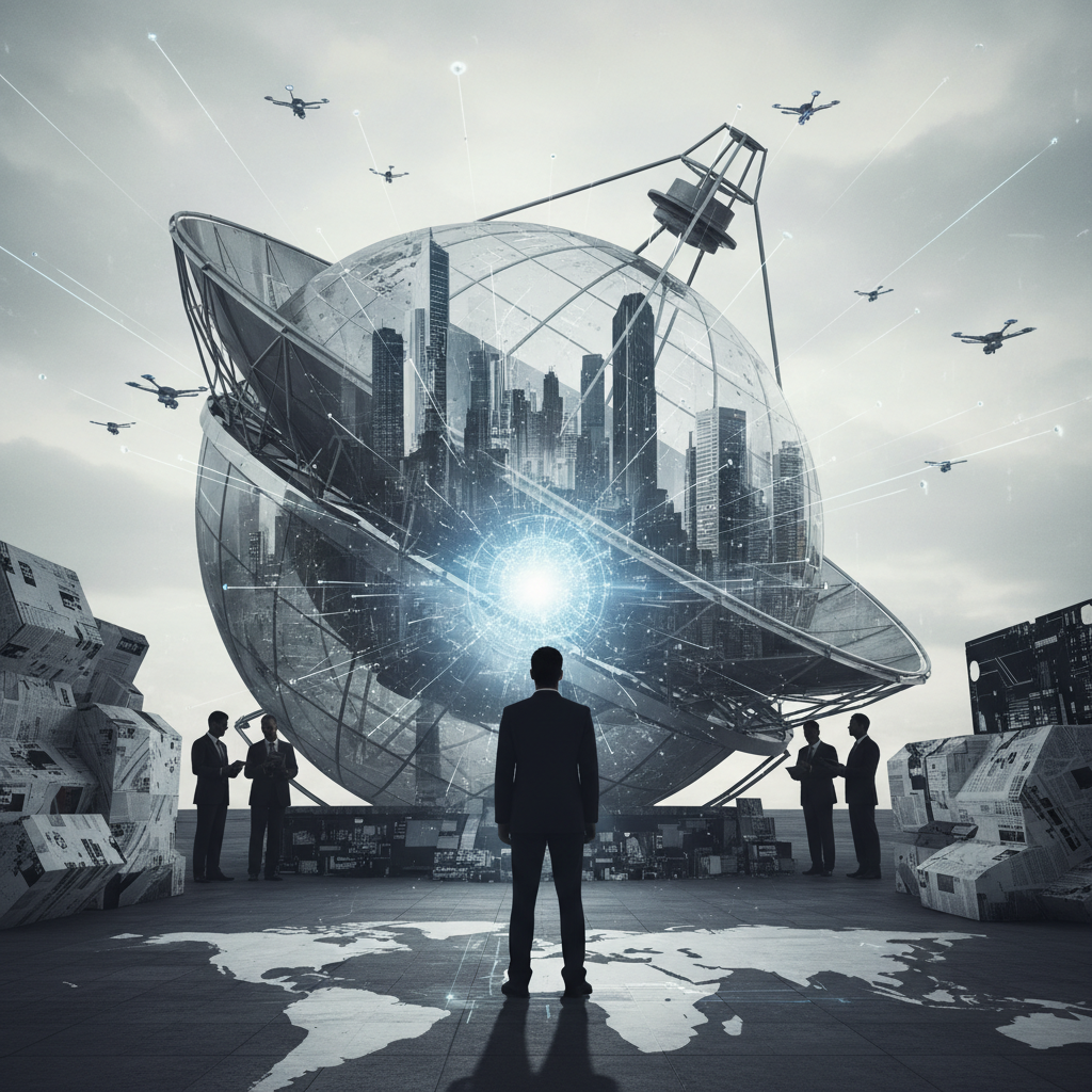 The Global Impact of Elon Musk on Media and Governance – redaktionell illustration