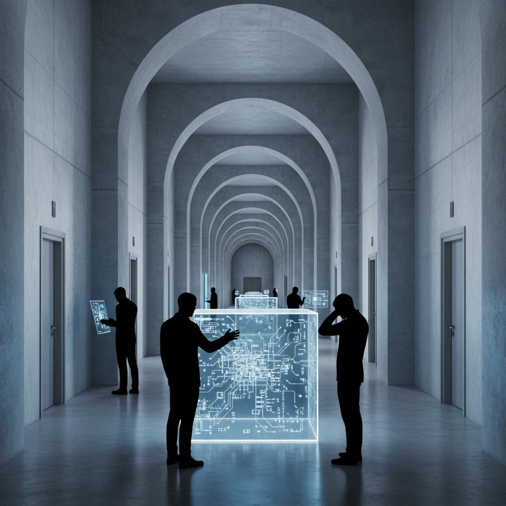 The Impact of AI on Unpaid Labor and Bureaucratic Efficiency – redaktionell illustration