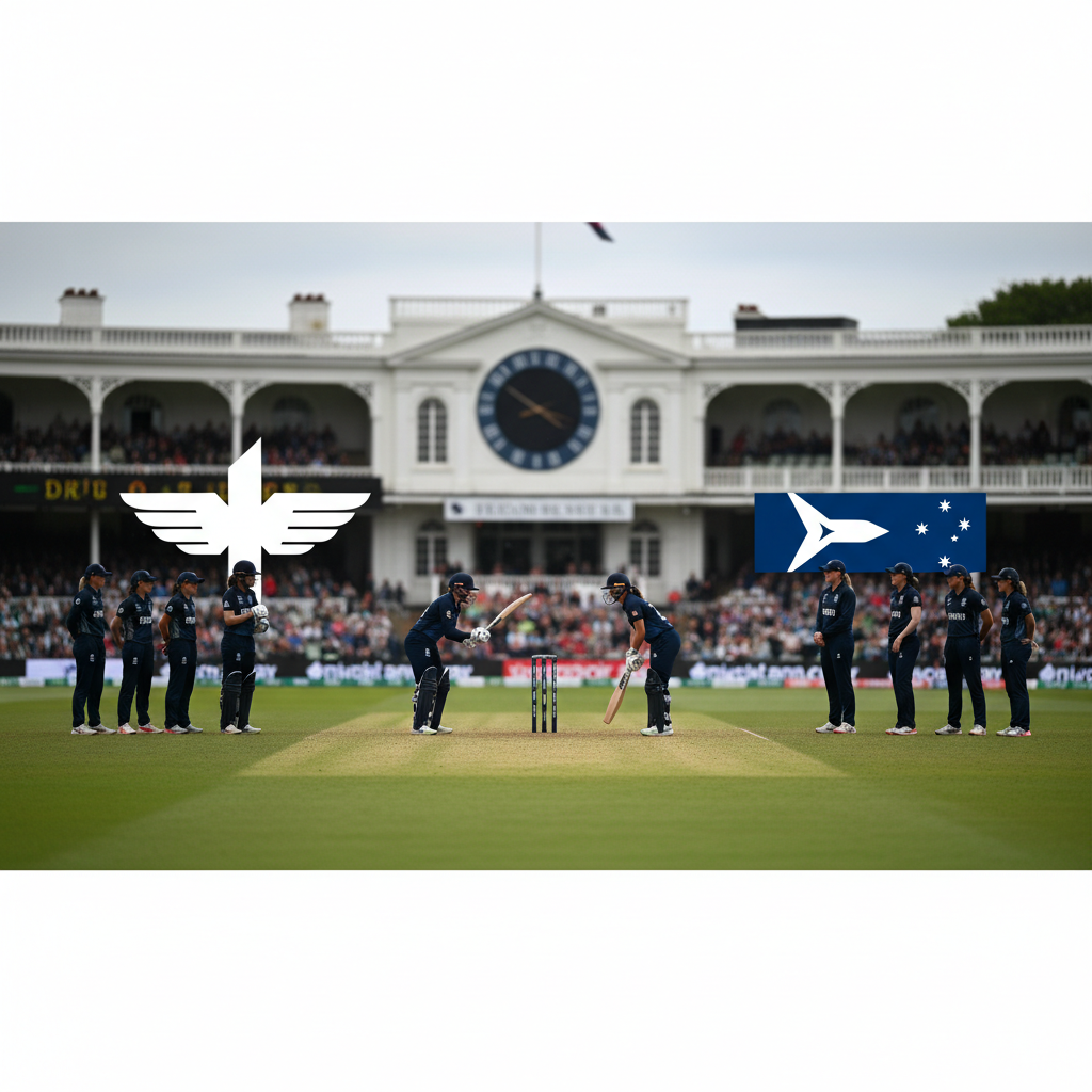 England möter Australien i T20 Cricket-VM-finalen för damer – redaktionell illustration