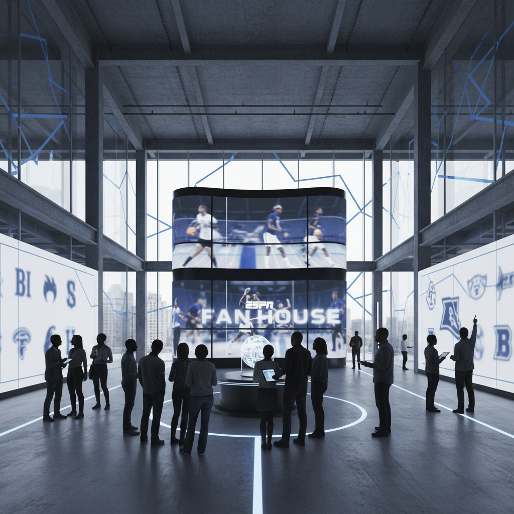 ESPN lanserar "Fan House" för att engagera collegefans och annonsörer – redaktionell illustration