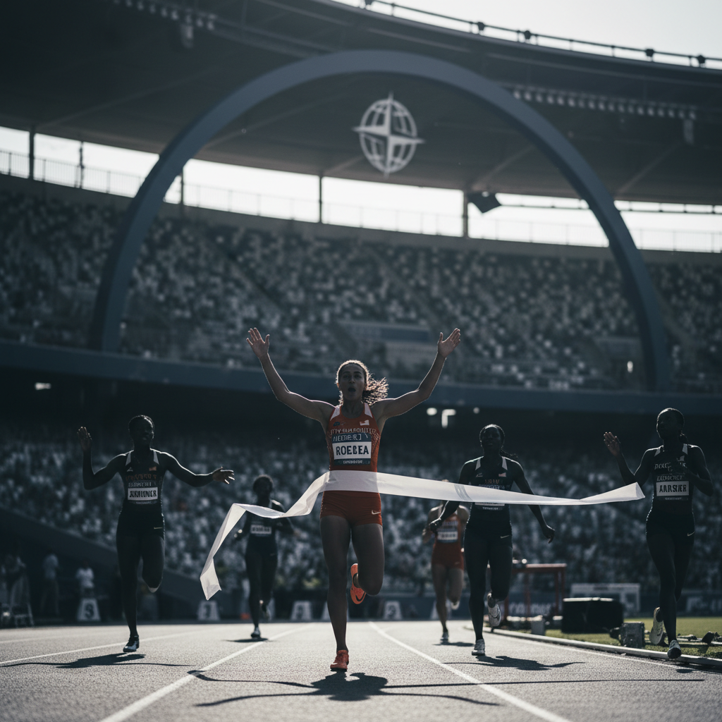 Femke Broeders-Bol imponerar med seger på 800 meter – redaktionell illustration