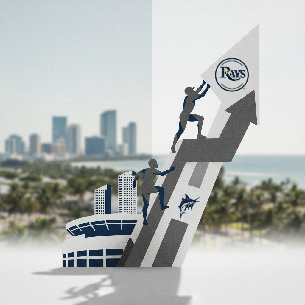 Florida-lagen Rays och Marlins klättrar i MLB Power Rankings – redaktionell illustration