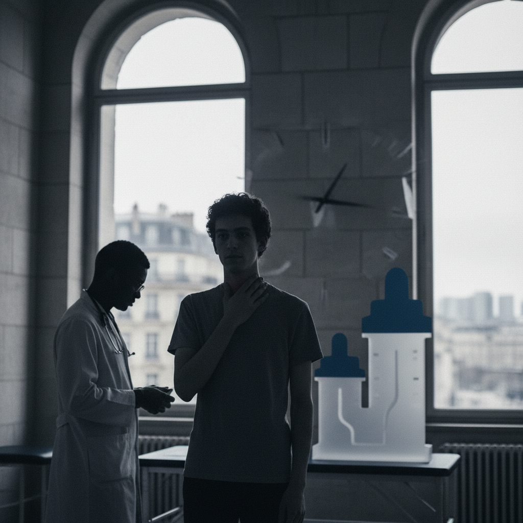 Fransk film skildrar man med strypcancer och kamp mot tiden – redaktionell illustration