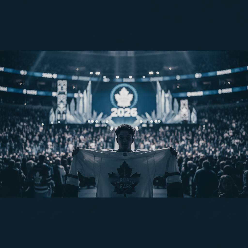 Gavin McKenna vald som nummer ett i NHL-draften – redaktionell illustration