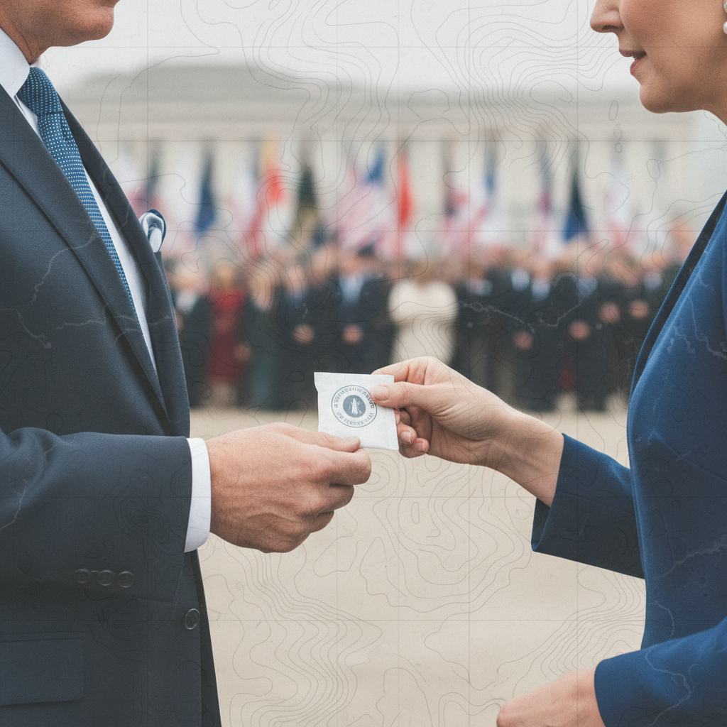 George W. Bush gav Michelle Obama mintpastiller vid invigning – redaktionell illustration