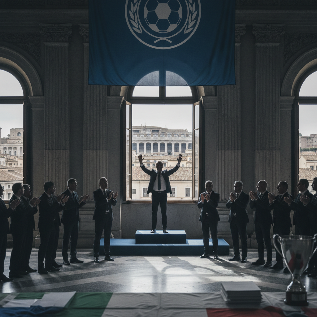 Giovanni Malagò vald till ordförande för italienska fotbollsfederationen – redaktionell illustration