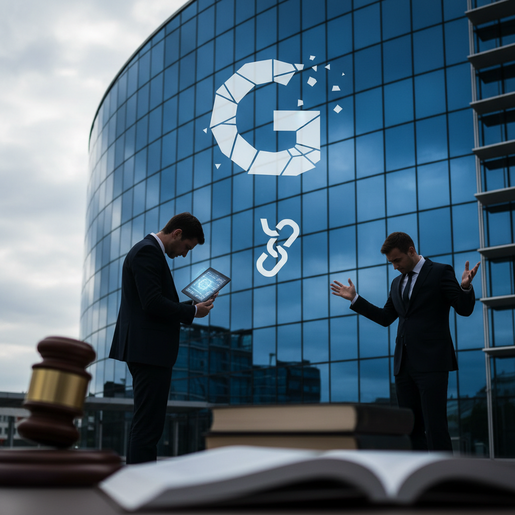 Google förlorar överklagan om miljardböter från EU gällande Android – redaktionell illustration