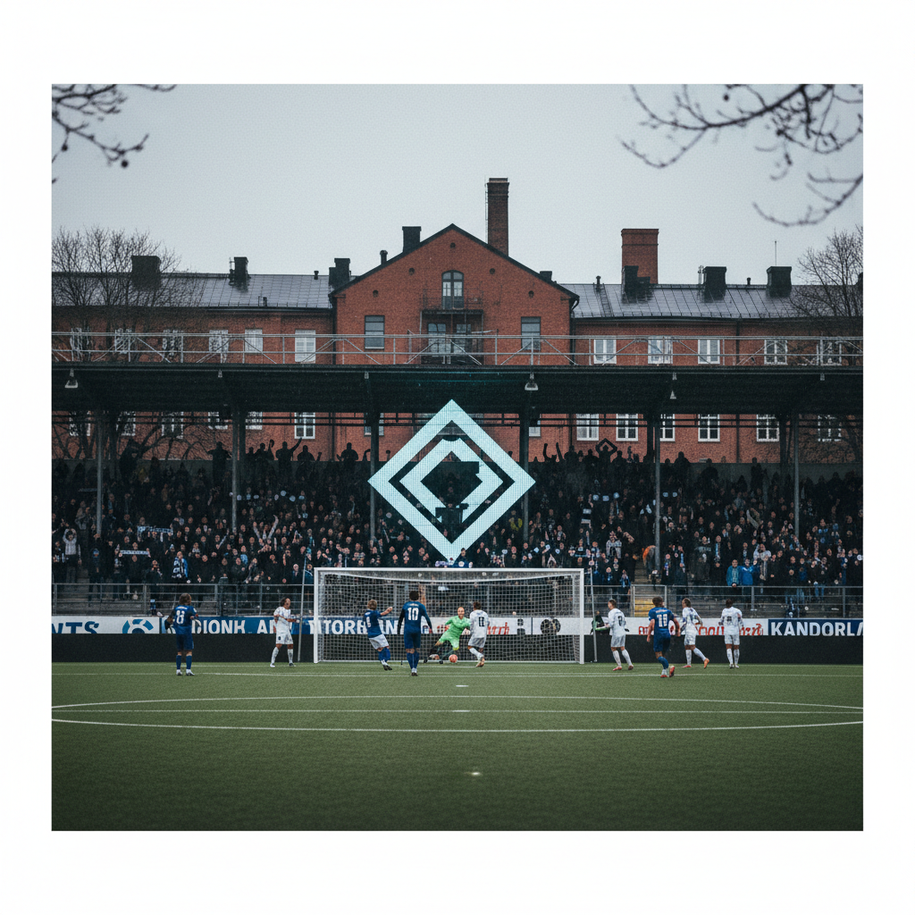 Hammarby gör mål direkt i Stockholmsderbyt mot AIK – redaktionell illustration