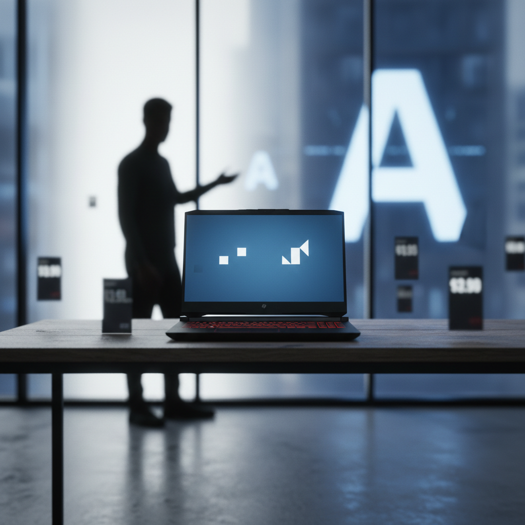 HP Omen gaminglaptop reas ut inför Prime Day – redaktionell illustration